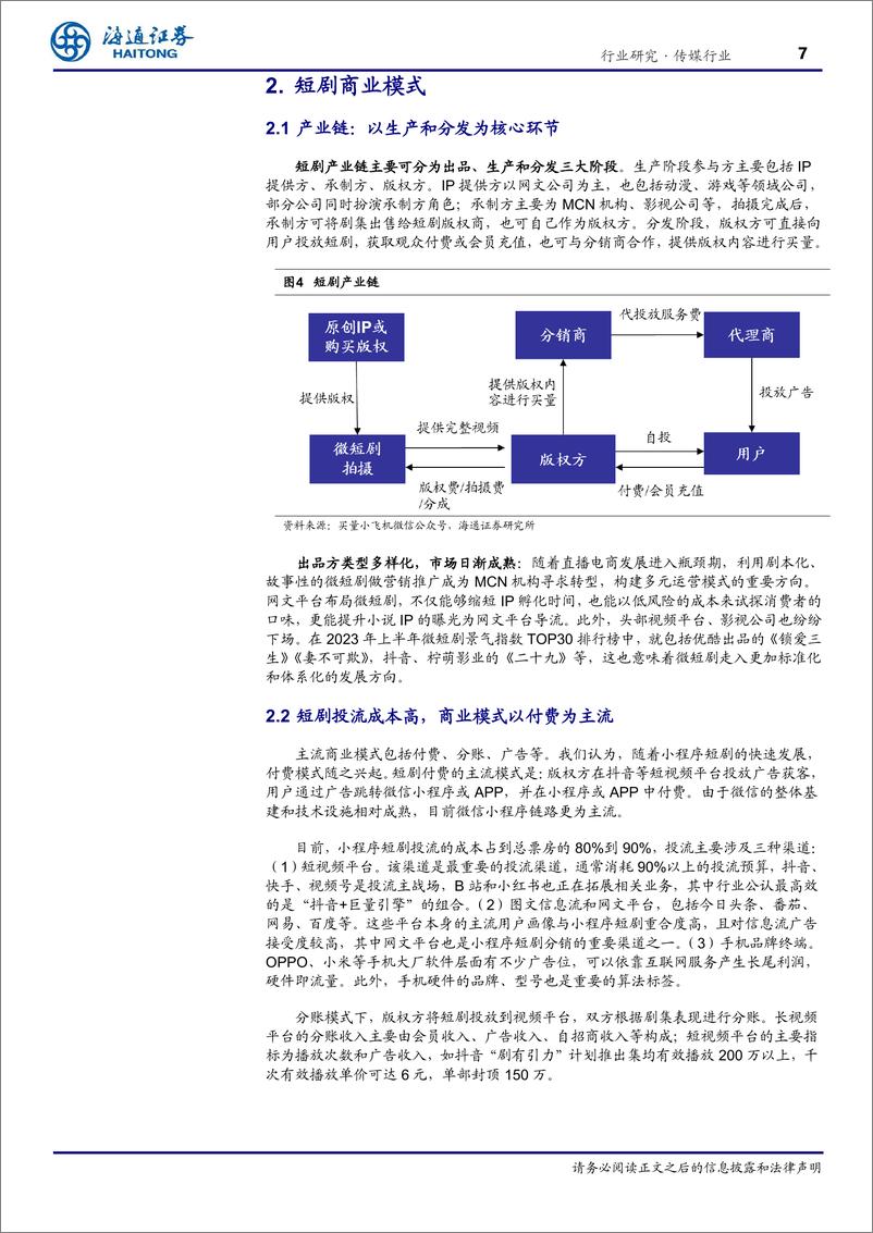 《传媒行业深度报告：短剧行业高速增长，创新业态融合积极海外布局-240411-海通证券-14页》 - 第7页预览图