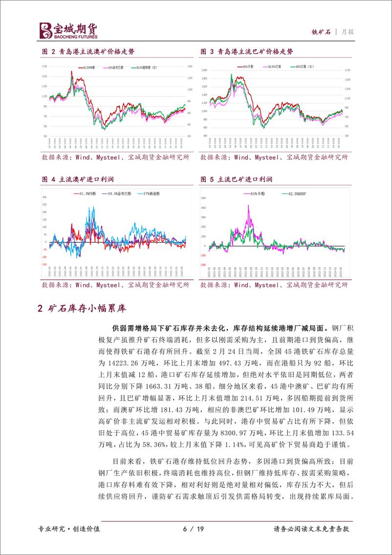 《铁矿石月报：供需格局将变，矿价强势难续-20230301-宝城期货-19页》 - 第7页预览图