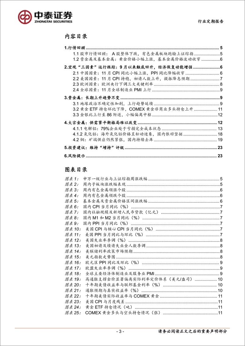 《有色金属行业：全球央行延续流动性宽松，金属价格宏观环境仍较为温润-中泰证券-241219-25页》 - 第3页预览图