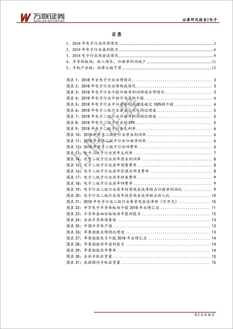 《电子行业2018年报综述：半导体、手机业绩均出现较大下滑-20190508-万联证券-16页》 - 第3页预览图