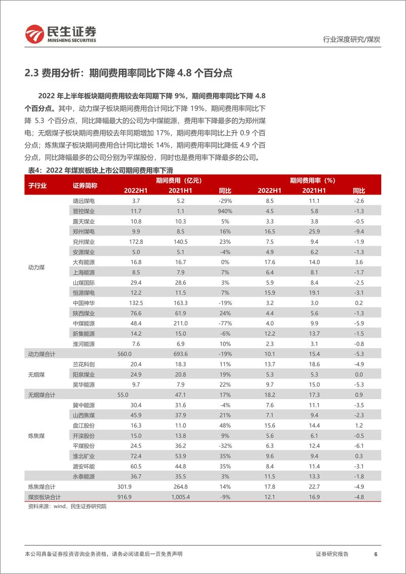 《能源开采行业2022年半年报总结：板块盈利大增，估值提升可期-20220907-民生证券-20页》 - 第7页预览图