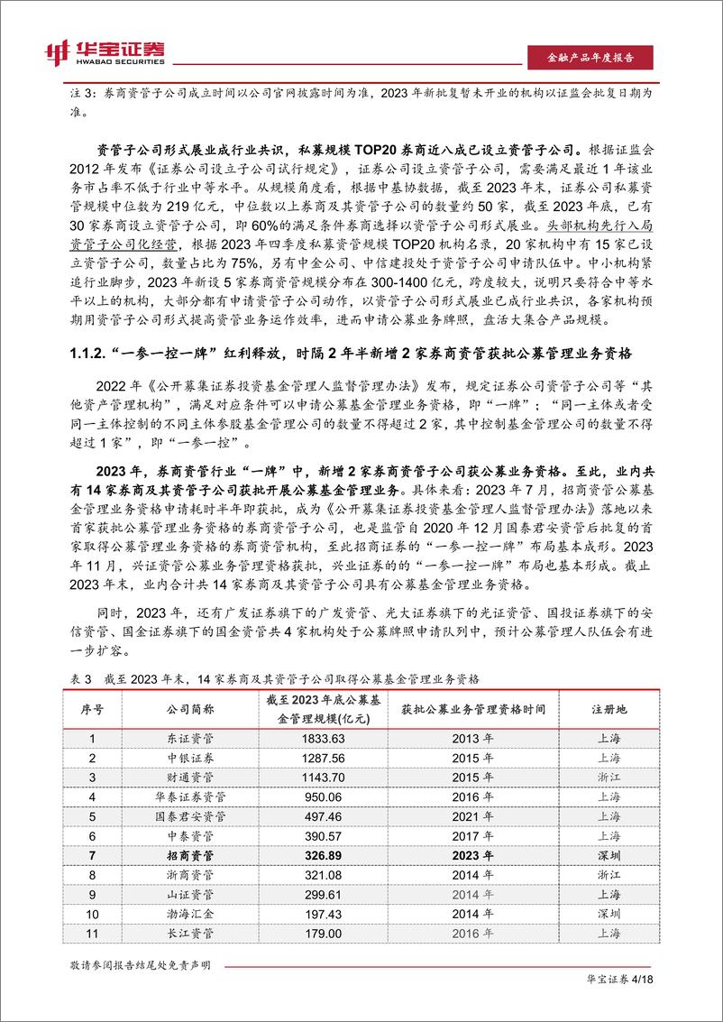 《2023券商资管年度报告：公募牌照申请热潮不减，资管结构调整步入发展新阶段-20240301-华宝证券-21页》 - 第7页预览图