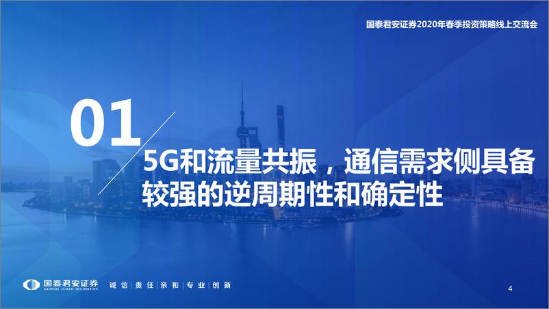 《通信行业2020年春季投资策略报告会：新型基建加速，产业应用共舞-20200306-国泰君安-49页》 - 第5页预览图