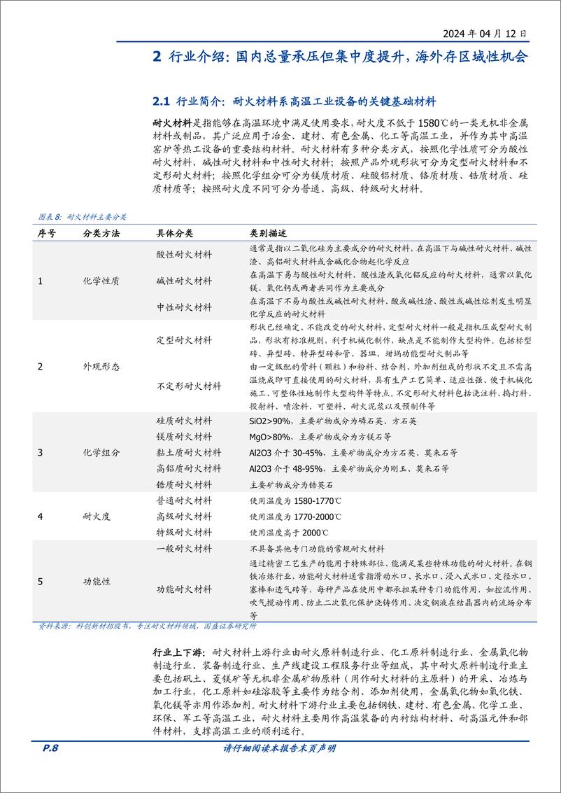 《濮耐股份-002225.SZ-耐材主业规模稳中有升，矿山酝酿后续利润弹性-20240412-国盛证券-43页》 - 第8页预览图