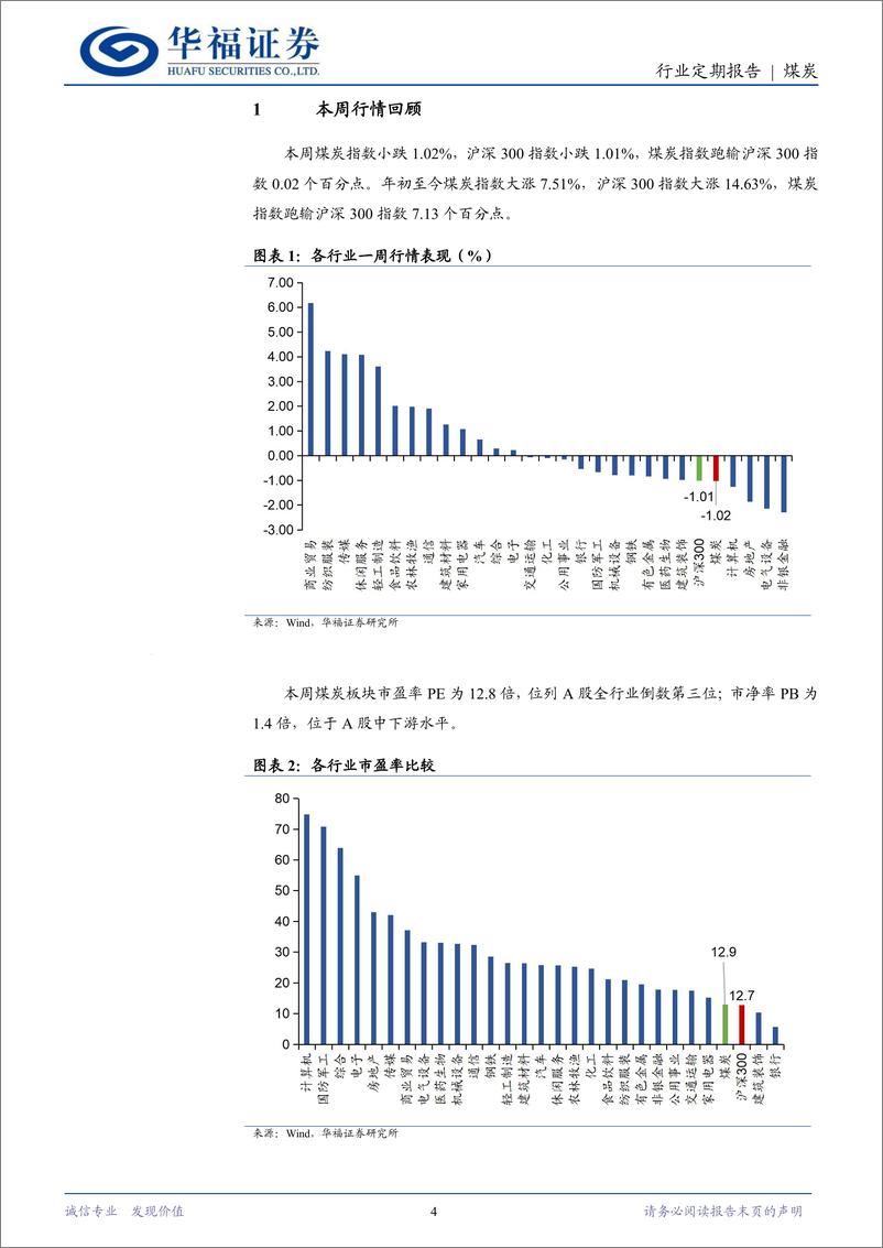 《煤炭行业：高库存下煤价承压，关注高股息标的提估值机会-241214-华福证券-20页》 - 第4页预览图