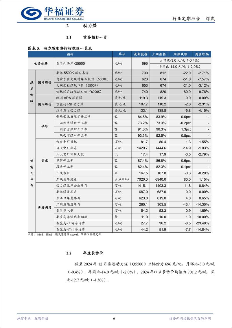 《煤炭行业：高库存下煤价承压，关注高股息标的提估值机会-241214-华福证券-20页》 - 第6页预览图