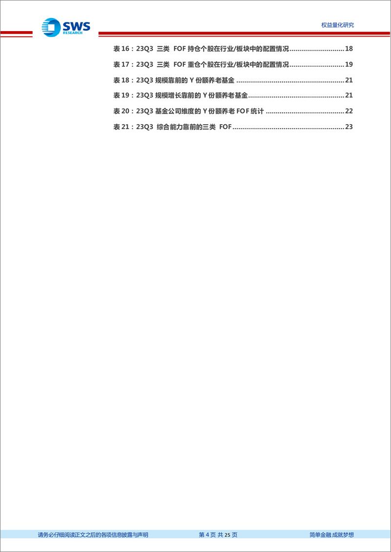 《23Q3FOF季报分析：业绩持续性较强，三季度加仓纯债与指数类基金-20231027-申万宏源-25页》 - 第5页预览图