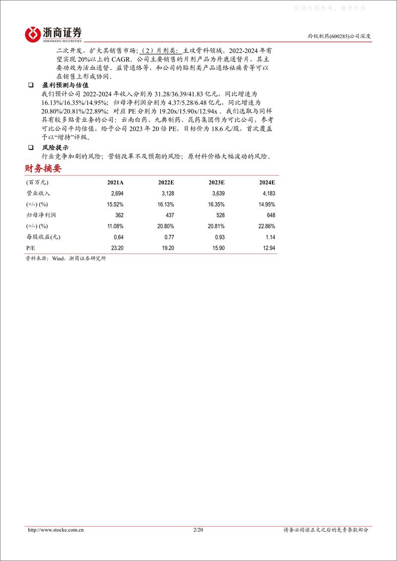 《浙商证券-羚锐制药(600285)深度报告：改革弹性体现，骨科贴膏龙头-230220》 - 第2页预览图