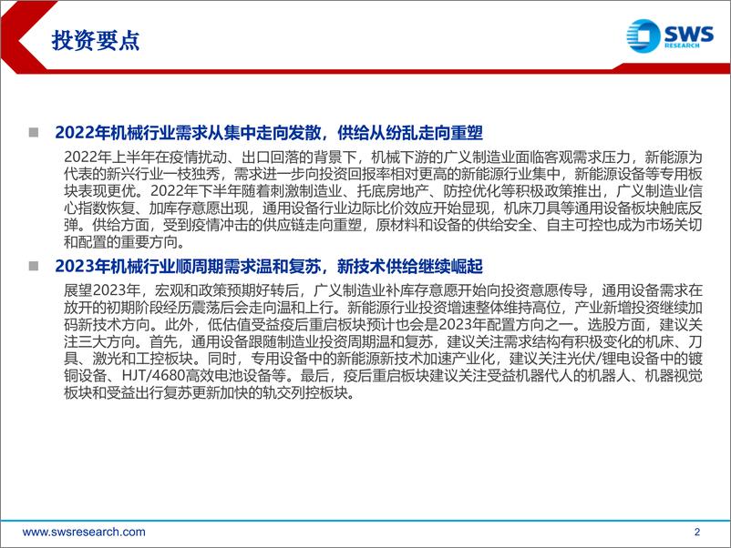 《2023年机械行业投资策略：顺周期需求复苏，新技术供给崛起-20221215-申万宏源-75页》 - 第3页预览图