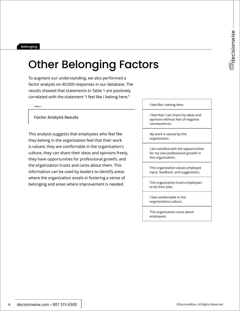 《DecisionWise：2024工作中的归属感：员工敬业和包容的关键报告（英文版）》 - 第6页预览图