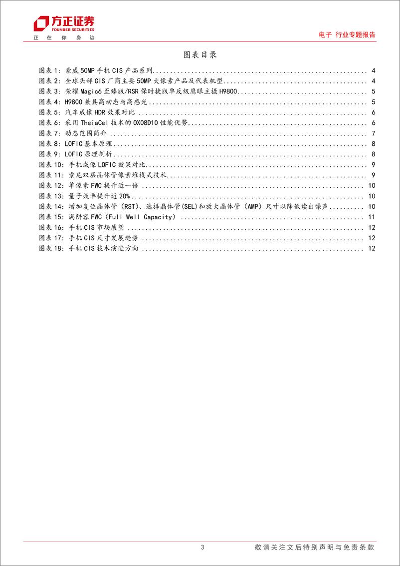 《电子行业专题报告-CIS专题二：LOFIC赋能OV50K正式亮相，高端国产化再登新台阶-240407-方正证券-13页》 - 第3页预览图