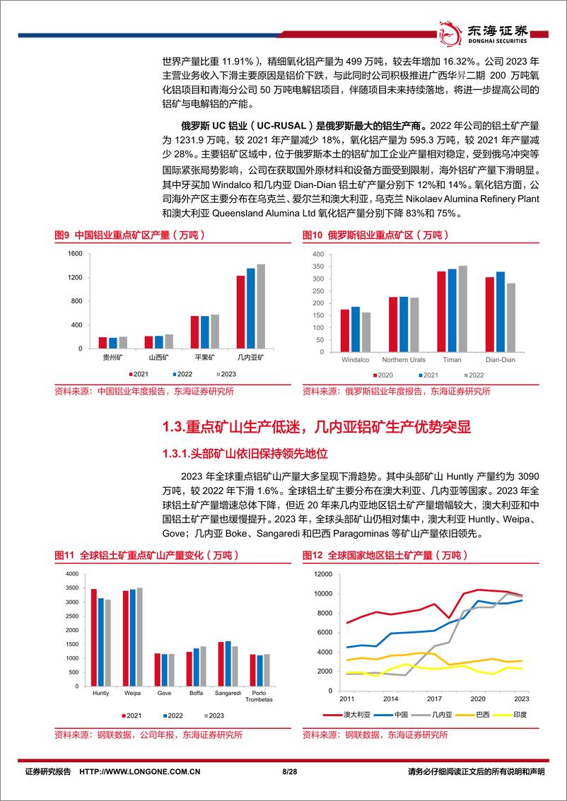 《铝行业深度报告：这边风景独好，看好国内铝业持续成长-东海证券-241218-28页》 - 第8页预览图