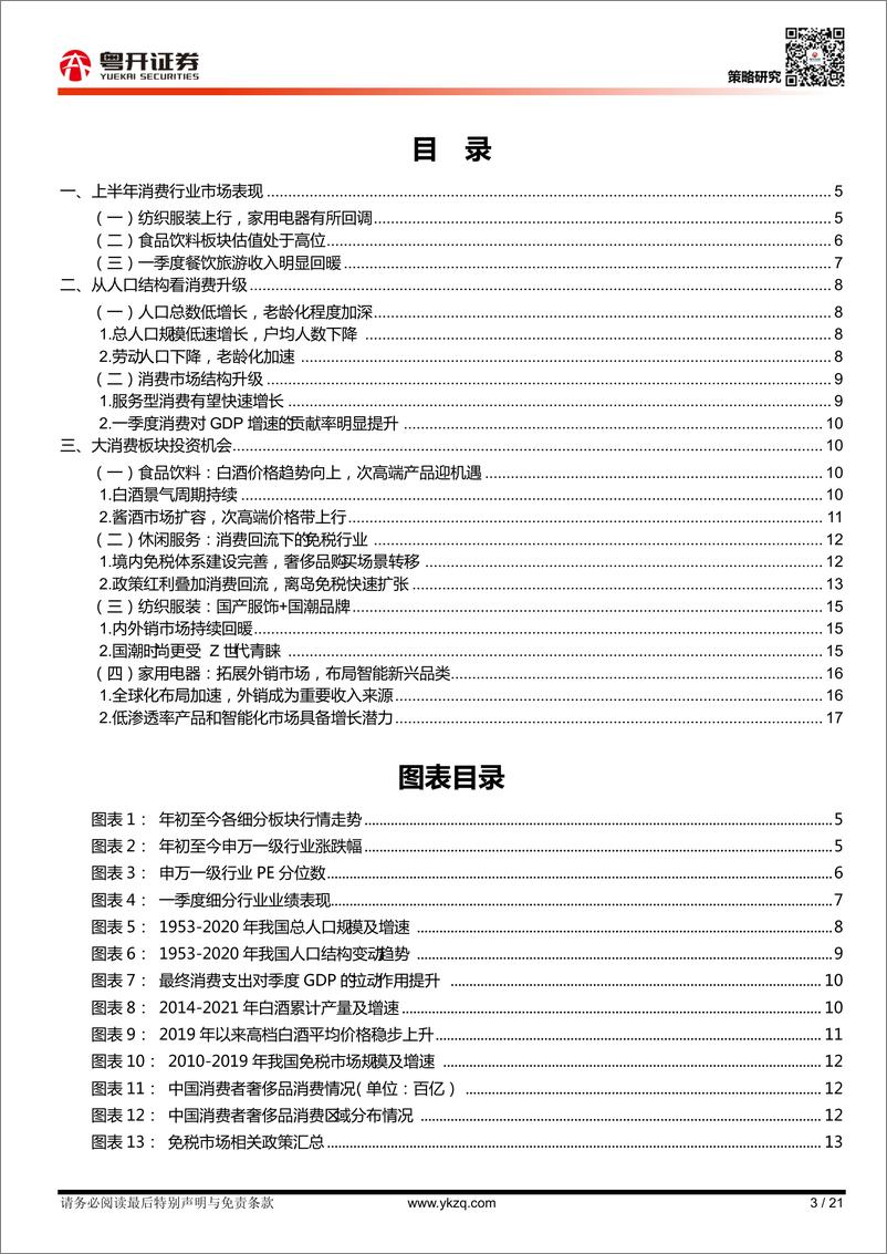 《消费行业2021年中期策略：立足需求主线，布局消费下半场-20210622-粤开证券-21页》 - 第3页预览图