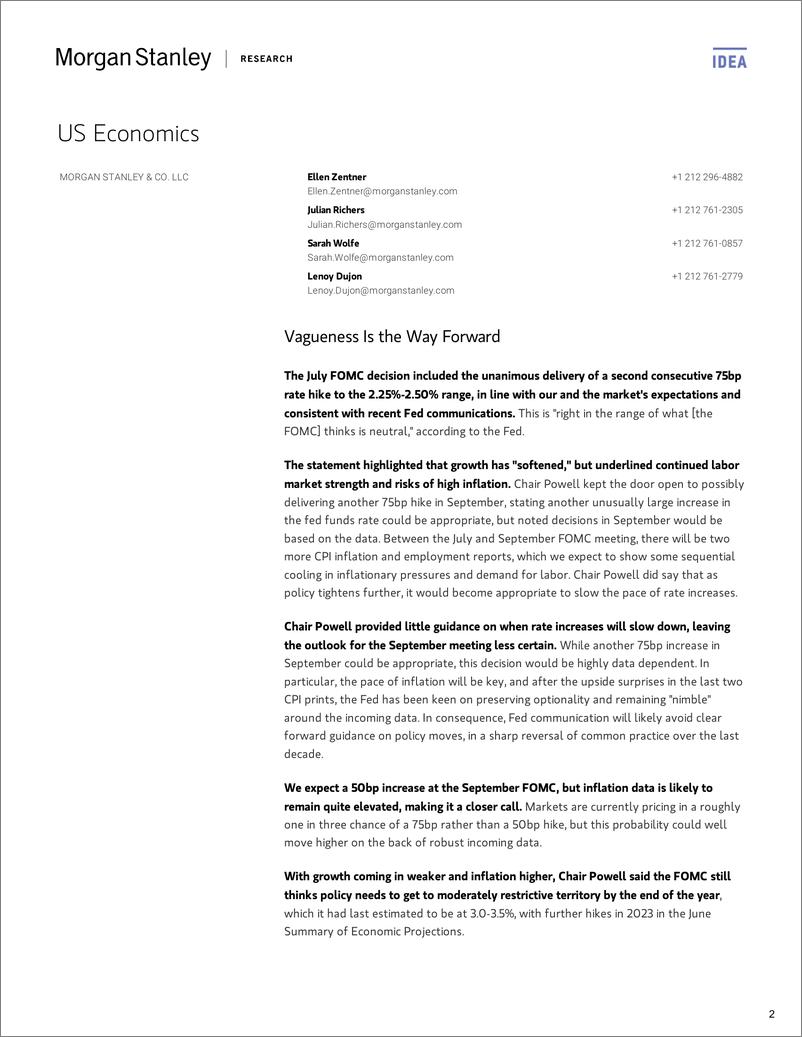 《US Economics & Global Macro Strategy-FOMC Reaction - July Meeting》 - 第3页预览图