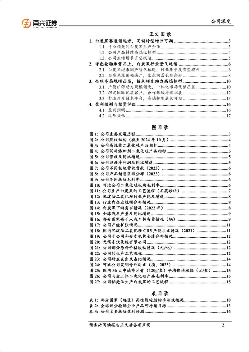 《确成股份(605183)首次覆盖报告：白炭黑龙头承势而上，高端转型成长可期-241219-甬兴证券-20页》 - 第2页预览图