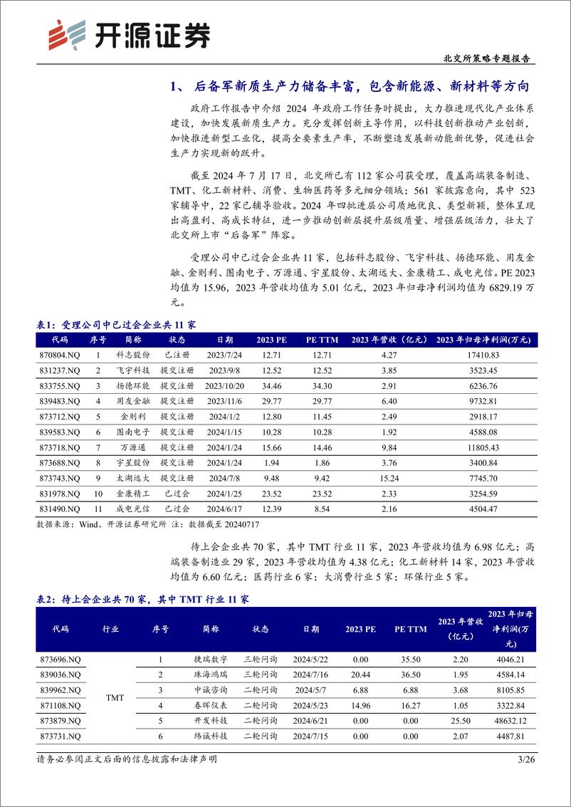 《北交所策略专题报告：北交所新质生产力后备军筛选系列七，本期可关注思锐光学、能之光等-240728-开源证券-26页》 - 第3页预览图