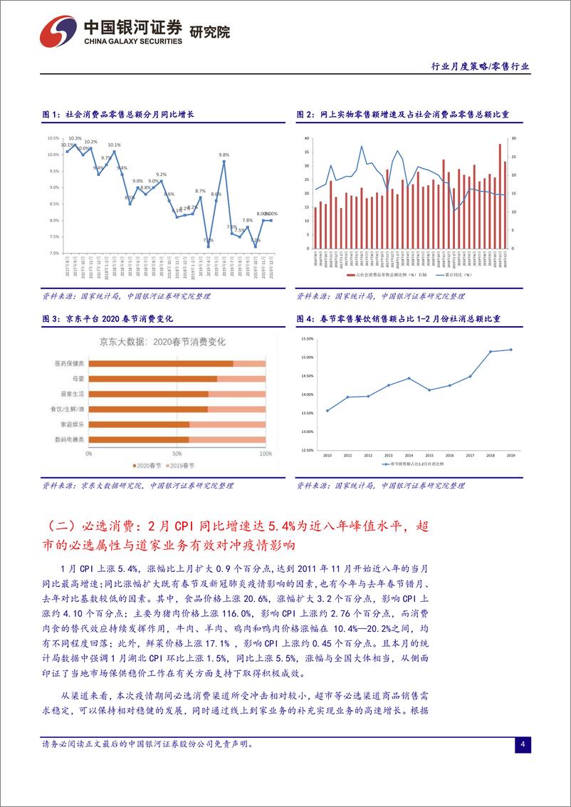 《零售行业月度策略：疫情短期影响整体零售消费，维持推荐抗冲击的必需超市渠道-20200229-银河证券-20页》 - 第5页预览图