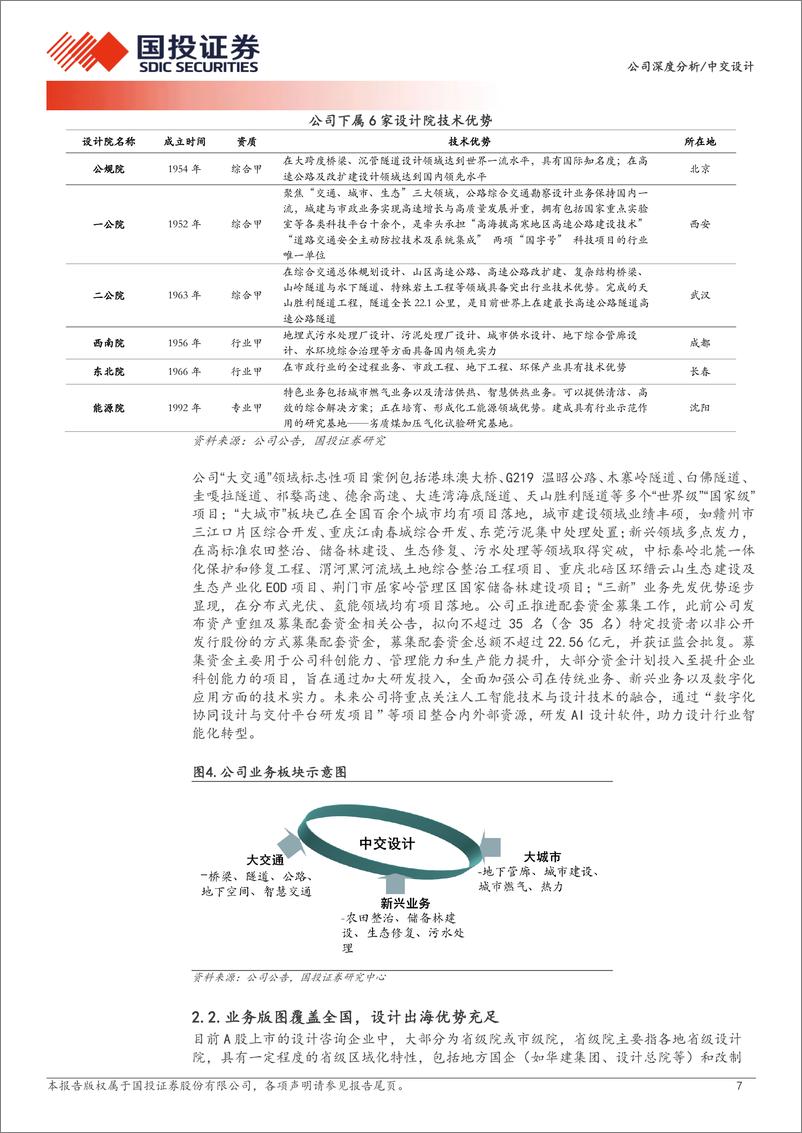 《中交设计(600720)央企设计龙头全面起航，海外%2b新兴产业打造成长动力-240825-国投证券-21页》 - 第7页预览图