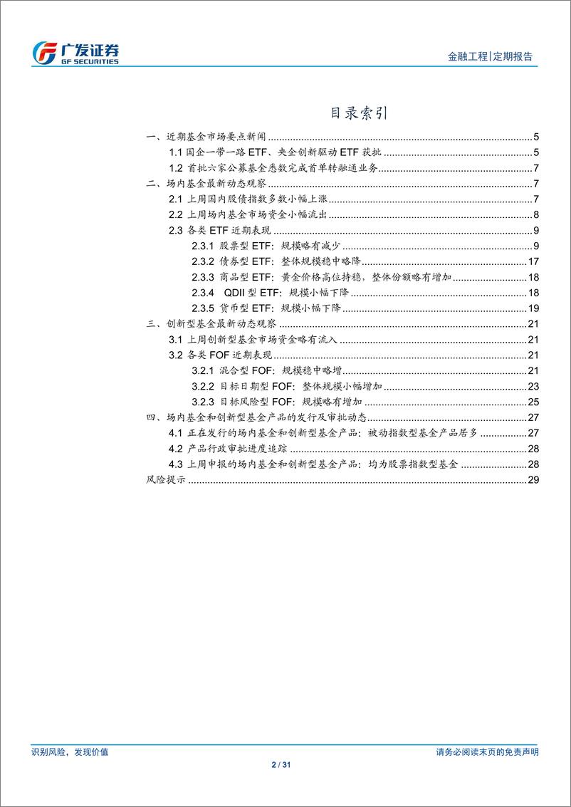 《场内基金及创新型产品观察：国企一带一路ETF、央企创新驱动ETF获批-20190729-广发证券-31页》 - 第3页预览图