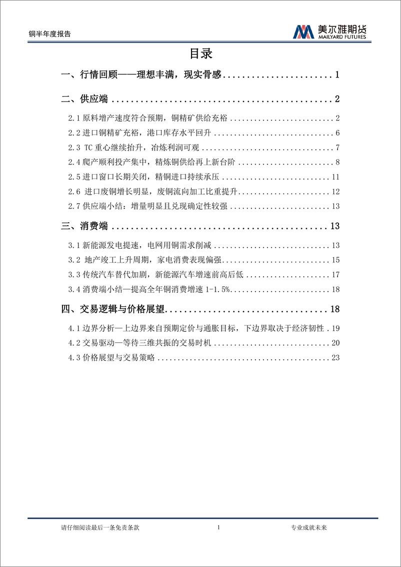 《2023铜价半年度展望：两岸猿声啼不住，轻舟未过万重山-20230712-美尔雅期货-27页》 - 第3页预览图