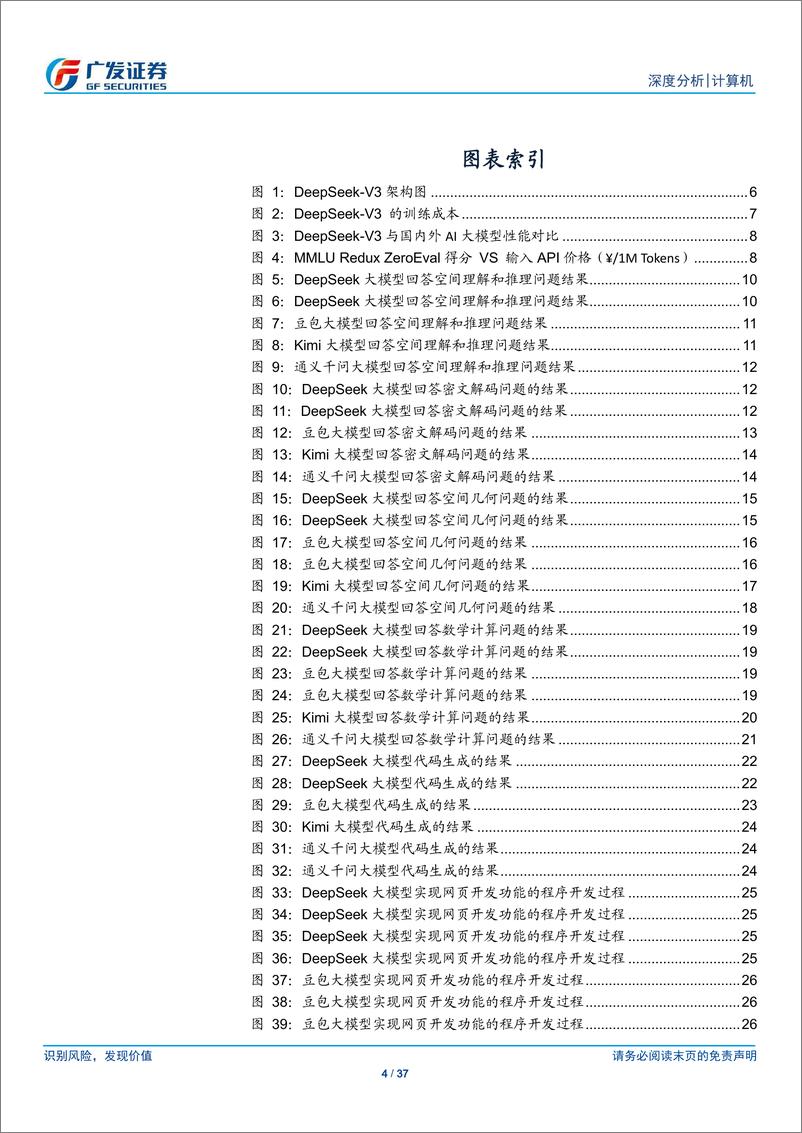 《计算机行业：比较试用DeepSeek看模型走向应用的新迹象-241229-广发证券-37页》 - 第4页预览图