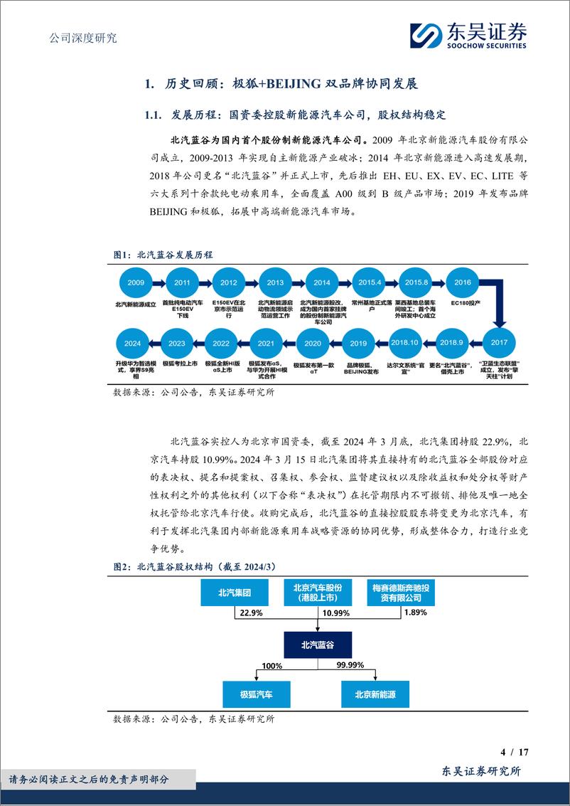 《北汽蓝谷-600733.SH-华为智选品牌享界放量可期，内生＋合作全面发展-20240523-东吴证券-17页》 - 第4页预览图