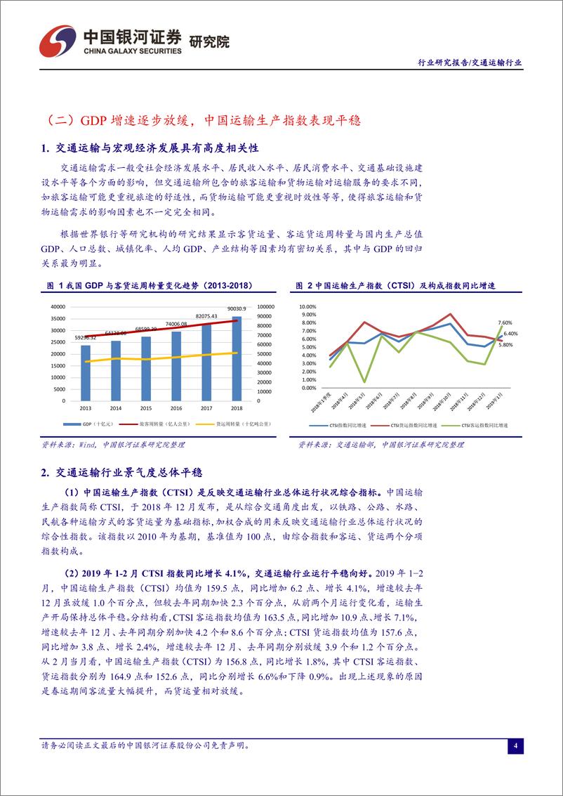 《2019年3月交通运输行业动态报告：交通强国战略纲要正在酝酿，交通运输业景气度平稳-20190329-银河证券-28页》 - 第6页预览图