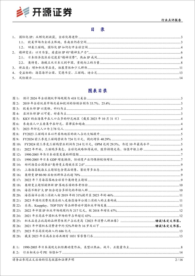 《社会服务行业点评报告：国际化IP打开全球空间，新品类拓展新群体》 - 第2页预览图