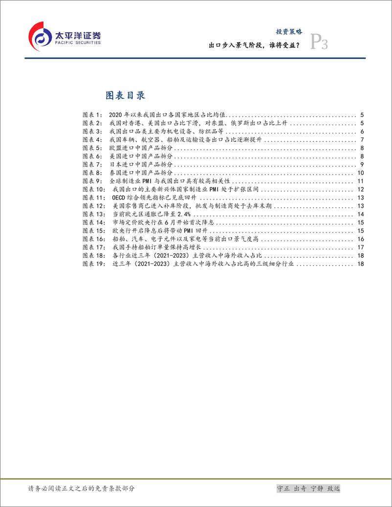 《投资策略：出口步入景气阶段，谁将受益？-240514-太平洋证券-21页》 - 第3页预览图