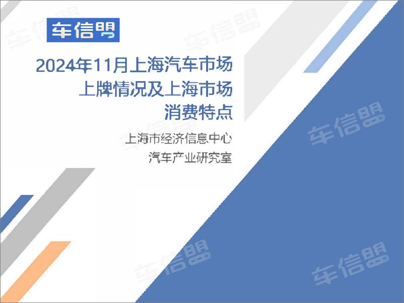 《2024年11月份上海汽车市场上牌情况-9页》 - 第1页预览图