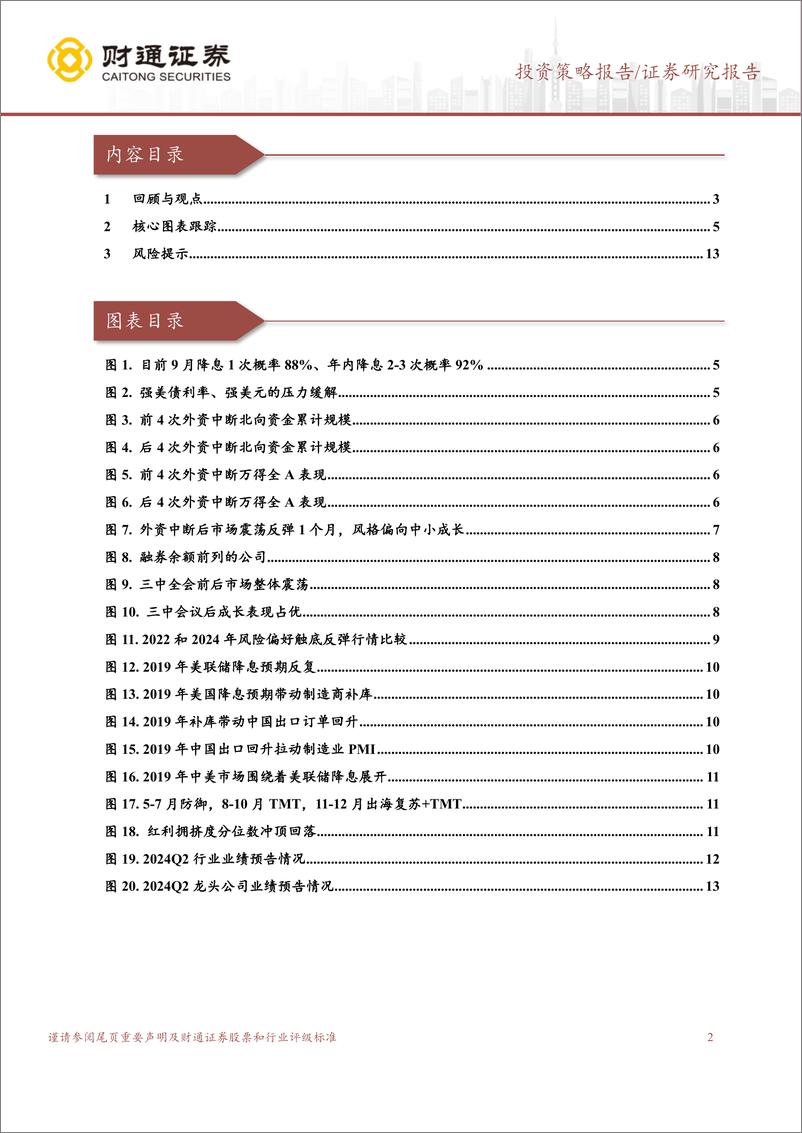 《A股策略专题报告：把握修复窗口-240714-财通证券-14页》 - 第2页预览图