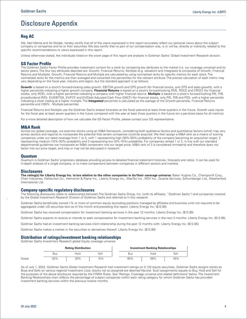 《Liberty Energy Inc. (LBRT 2Q22 First Tak Significant EBITDA Beat on Net Pricing, Activating Additional Fleets For 2022(1)》 - 第5页预览图