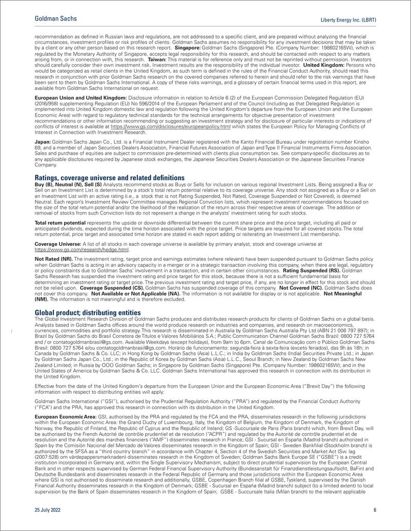 《Liberty Energy Inc. (LBRT 2Q22 First Tak Significant EBITDA Beat on Net Pricing, Activating Additional Fleets For 2022(1)》 - 第7页预览图