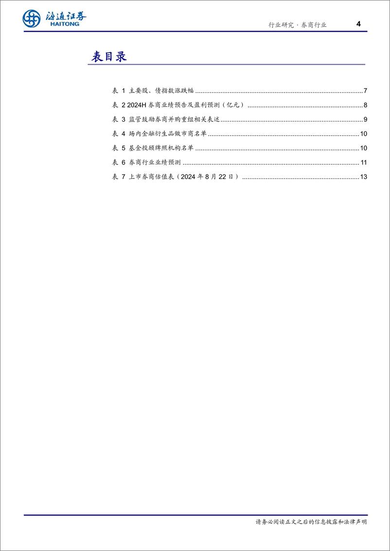 《证券行业2024年中报前瞻：市场活跃度有待提升，预计行业利润承压-240825-海通证券-17页》 - 第4页预览图