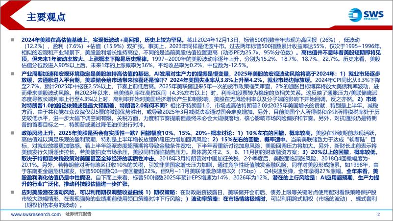 《2025年美股投资策略展望：迎接高波动-241217-申万宏源-51页》 - 第2页预览图