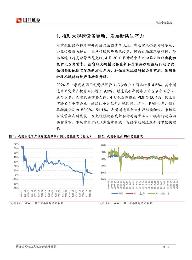 《机械设备：推动大规模设备更新，发展新质生产力》 - 第3页预览图