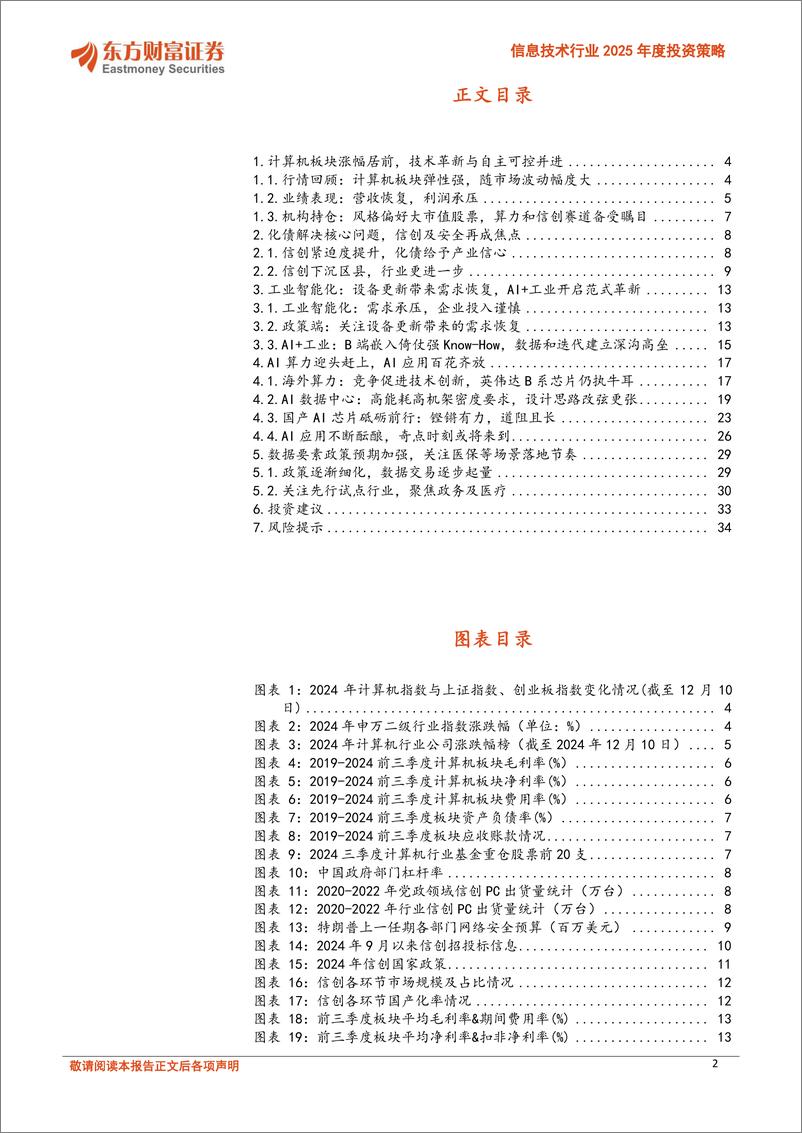 《信息技术行业2025年度投资策略：AI变革，行业重估-241216-东方财富证券-35页》 - 第2页预览图