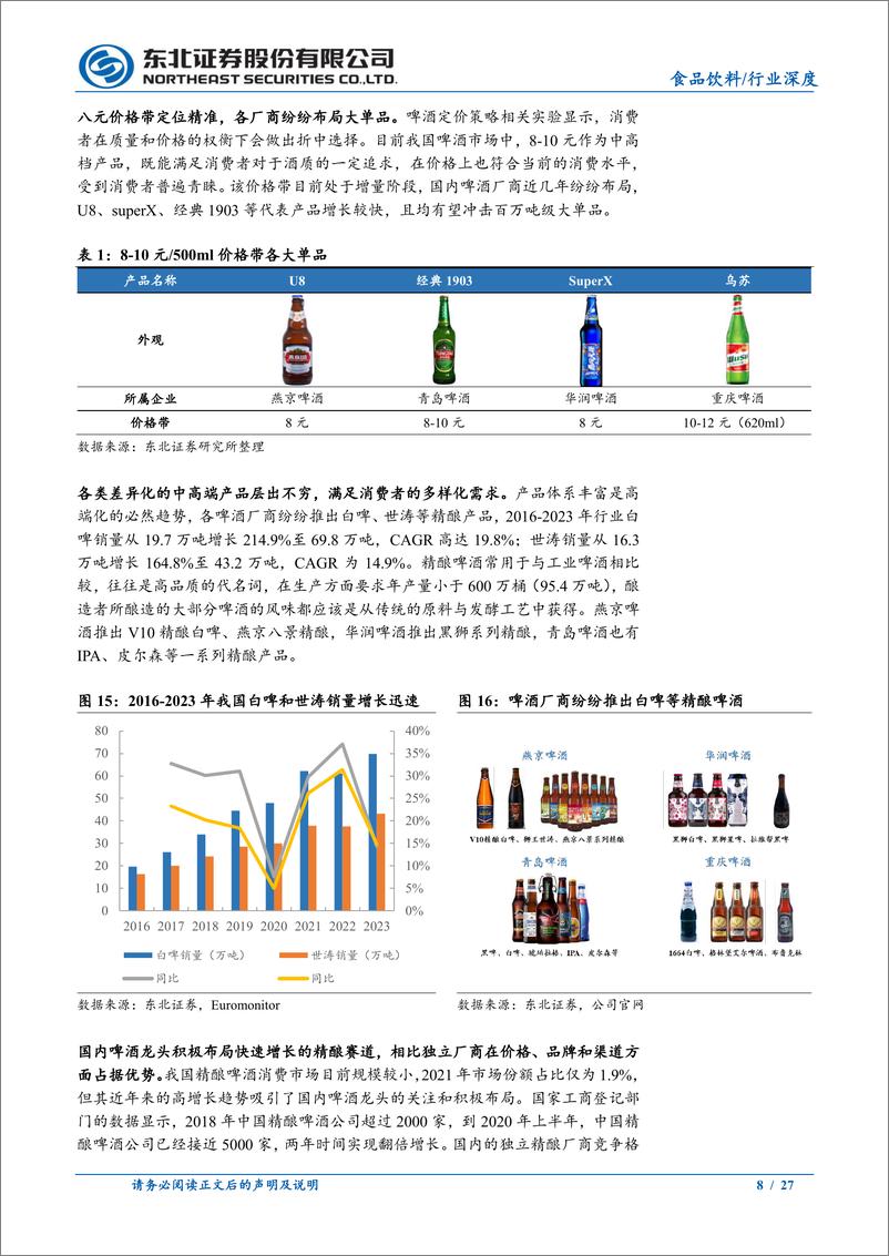 《食品饮料行业：复盘与展望，如何看待当下的啤酒行业？-241114-东北证券-27页》 - 第8页预览图