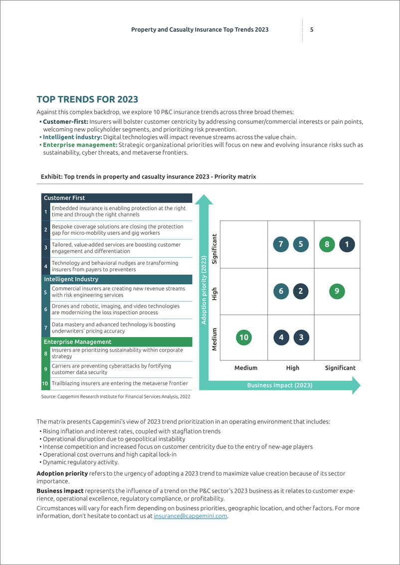 《Capgemini-2023年财产和意外伤害保险的主要趋势（英）-2022.11-32页》 - 第5页预览图