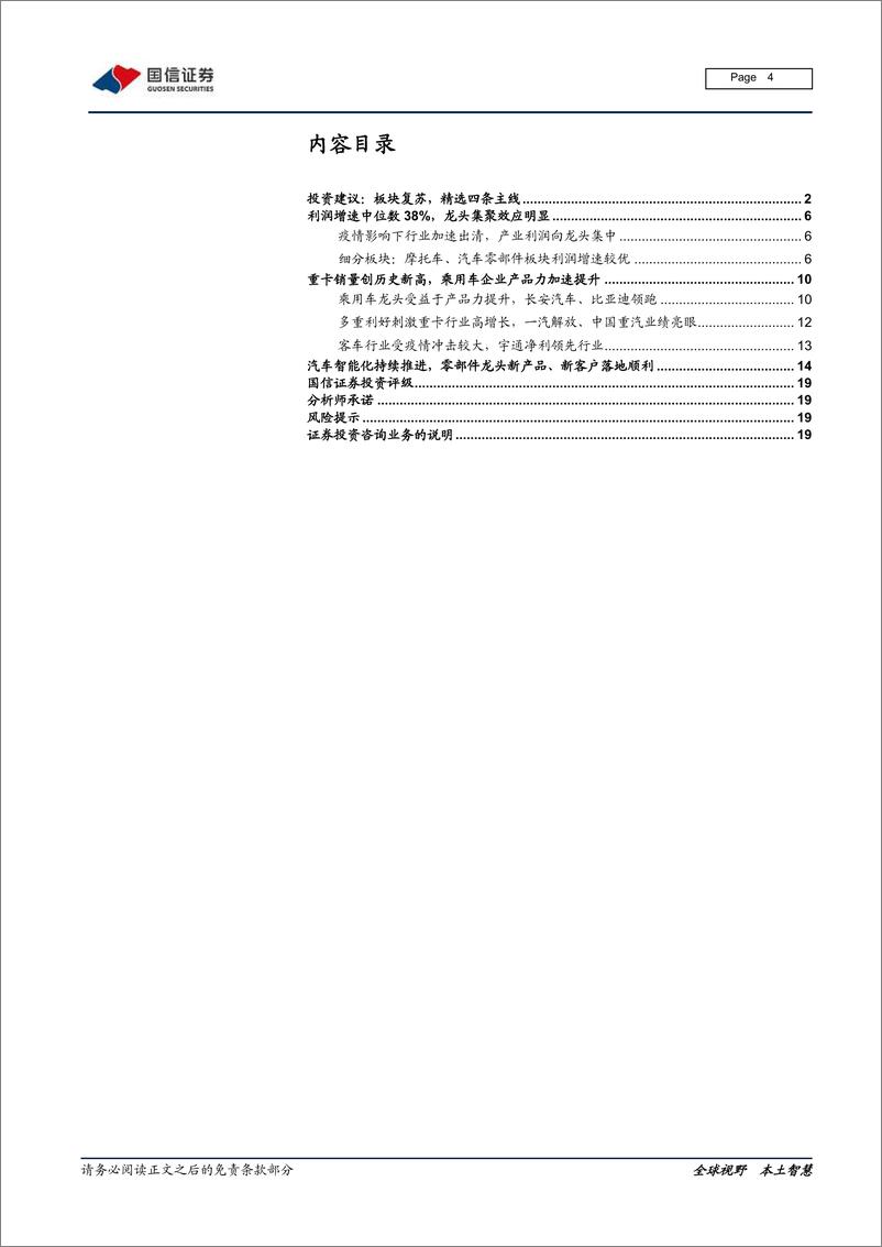 《汽车汽配行业2020年报预告前瞻：疫情、升级、进口替代，优质企业脱颖而出-20210223-国信证券-20页》 - 第4页预览图