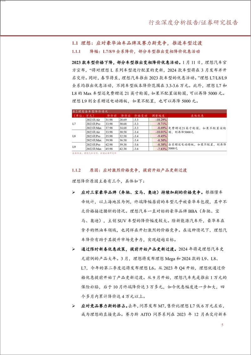 《车企降价专题：以价换量或成为中长期价格策略》 - 第5页预览图