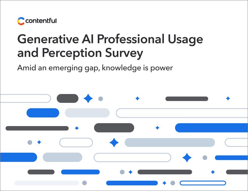 《Contentful_2024年生成式AI_GenAI_与职场_认知及使用情况调研报告_英文版》 - 第1页预览图