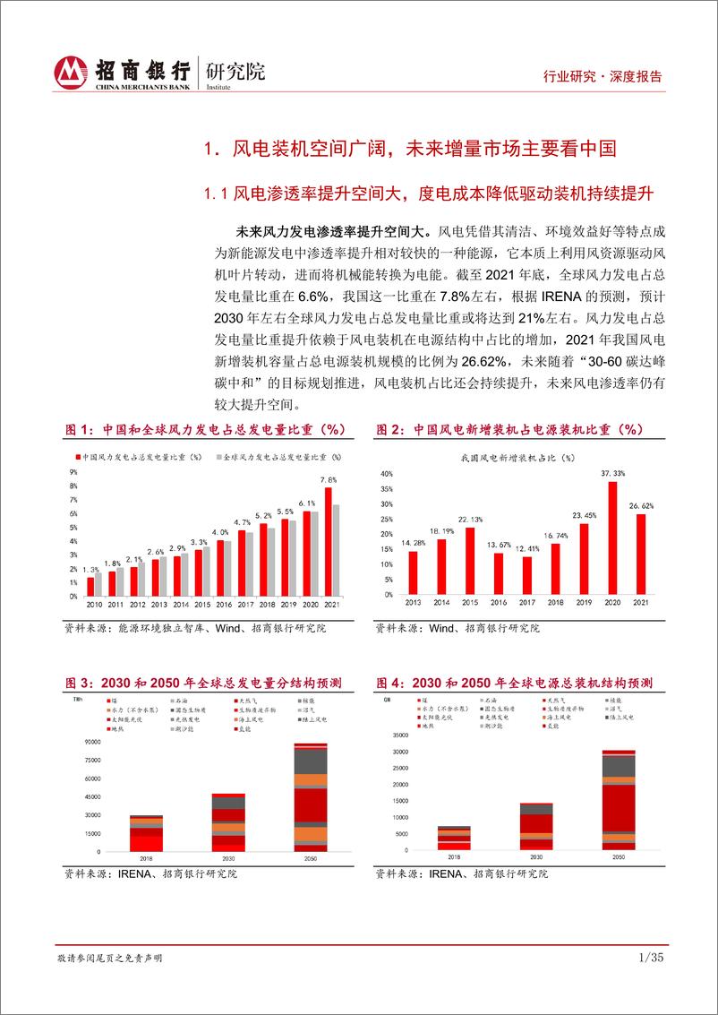 《风电行业碳达峰碳中和系列研究之风电制造篇：风电市场向好，深耕产业链经营-20221215-招商银行-40页》 - 第6页预览图