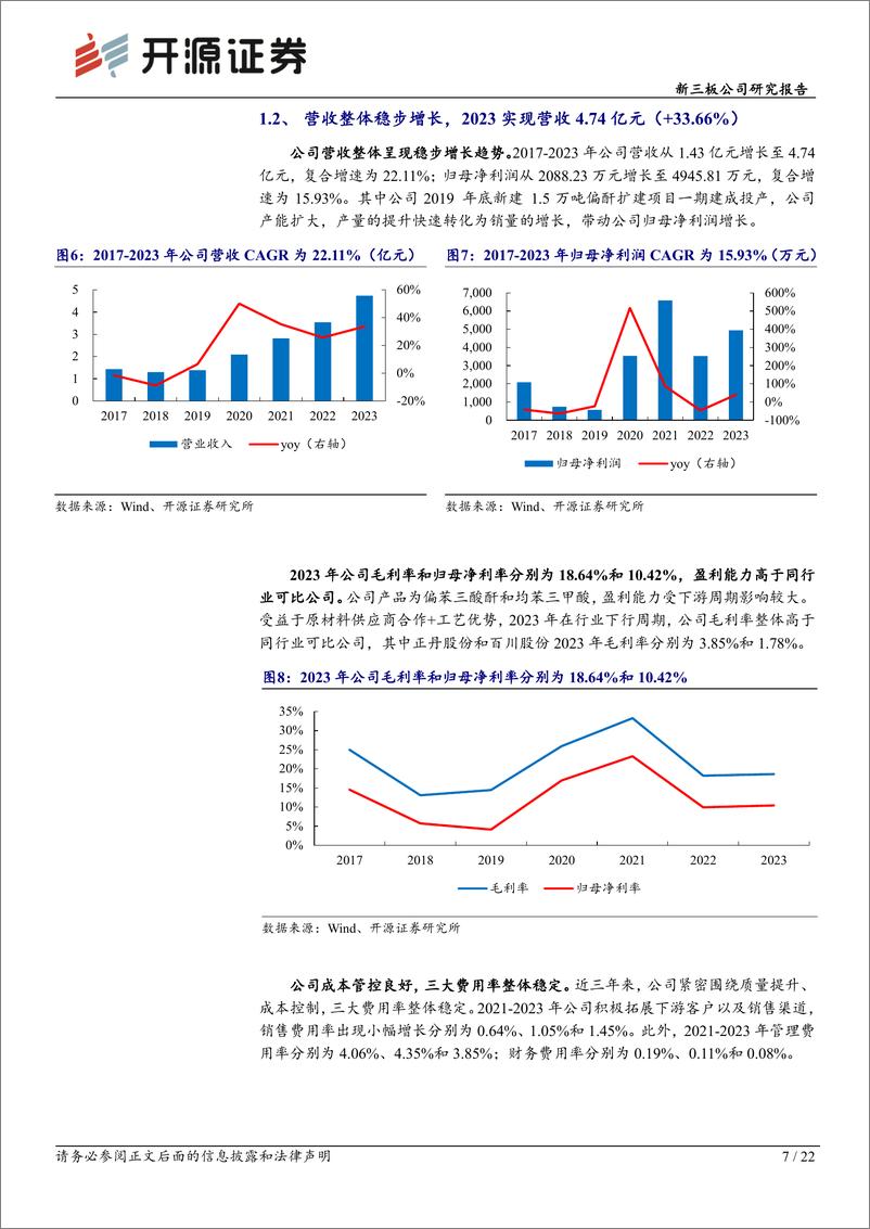 《泰达新材(430372)新三板公司研究报告：工艺优势%2b聚焦TMA，有望充分受行业周期向上-240814-开源证券-22页》 - 第7页预览图