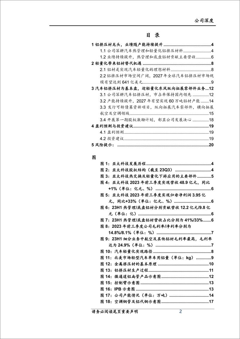 《深度报告-20240110-上海证券-亚太科技-002540.SZ-铝挤压材龙头迎轻量化浪纵向拓展零部件增厚业221mb》 - 第2页预览图