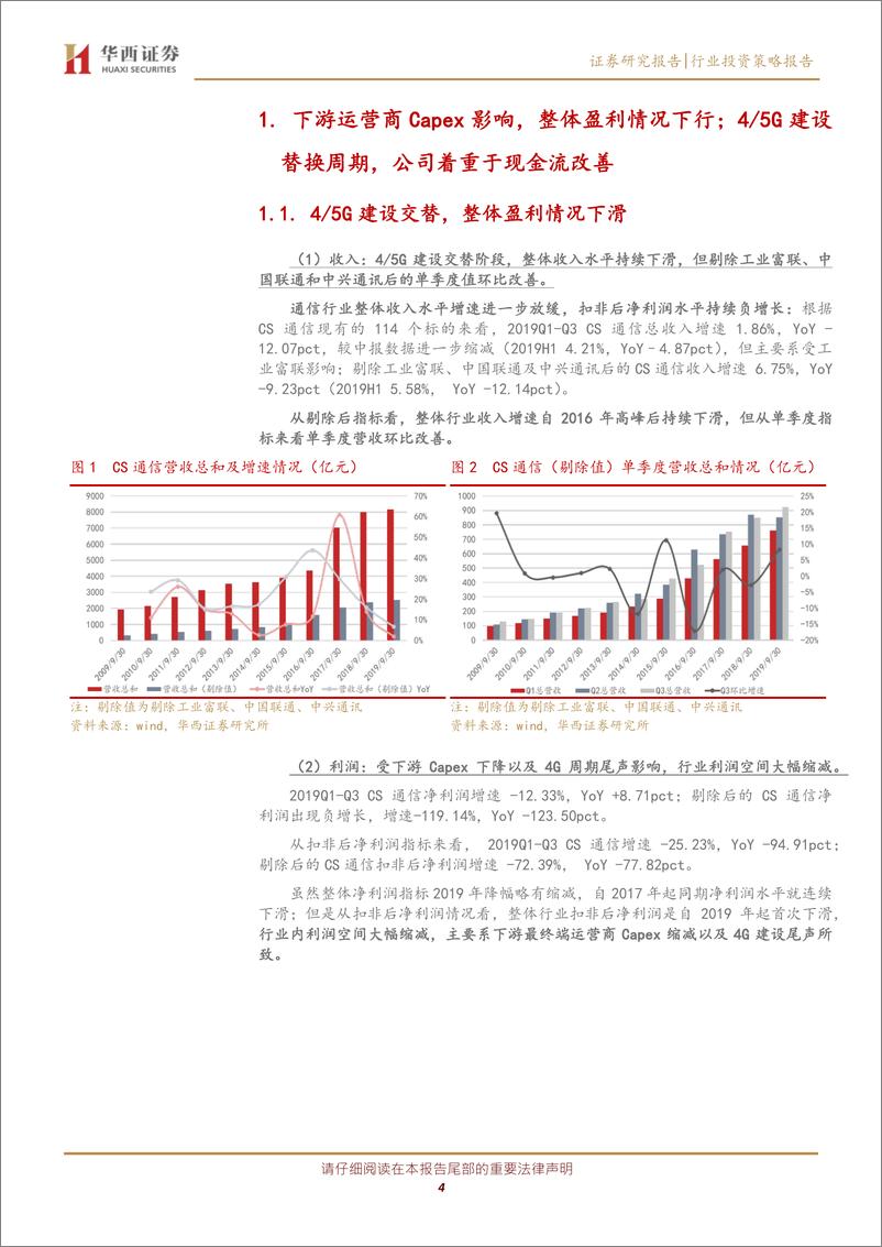 《通信行业2019三季报总结：45G更迭周期，细分行业持续分化-20191105-华西证券-16页》 - 第5页预览图