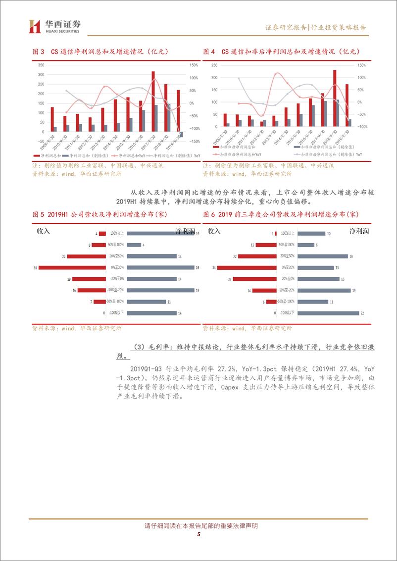 《通信行业2019三季报总结：45G更迭周期，细分行业持续分化-20191105-华西证券-16页》 - 第6页预览图