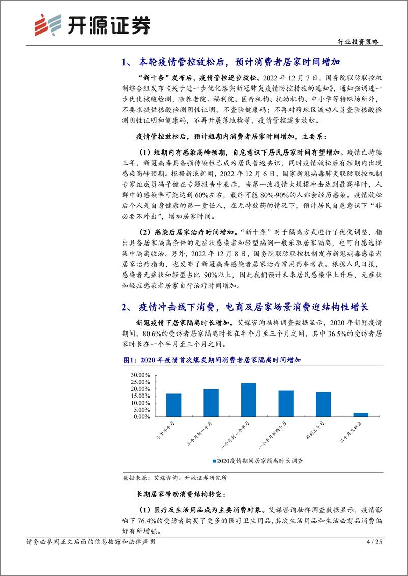 《家用电器行业投资策略：疫情管控放松短期刺激居家时间延长，建议关注居家细分场景消费-20221214-开源证券-25页》 - 第5页预览图