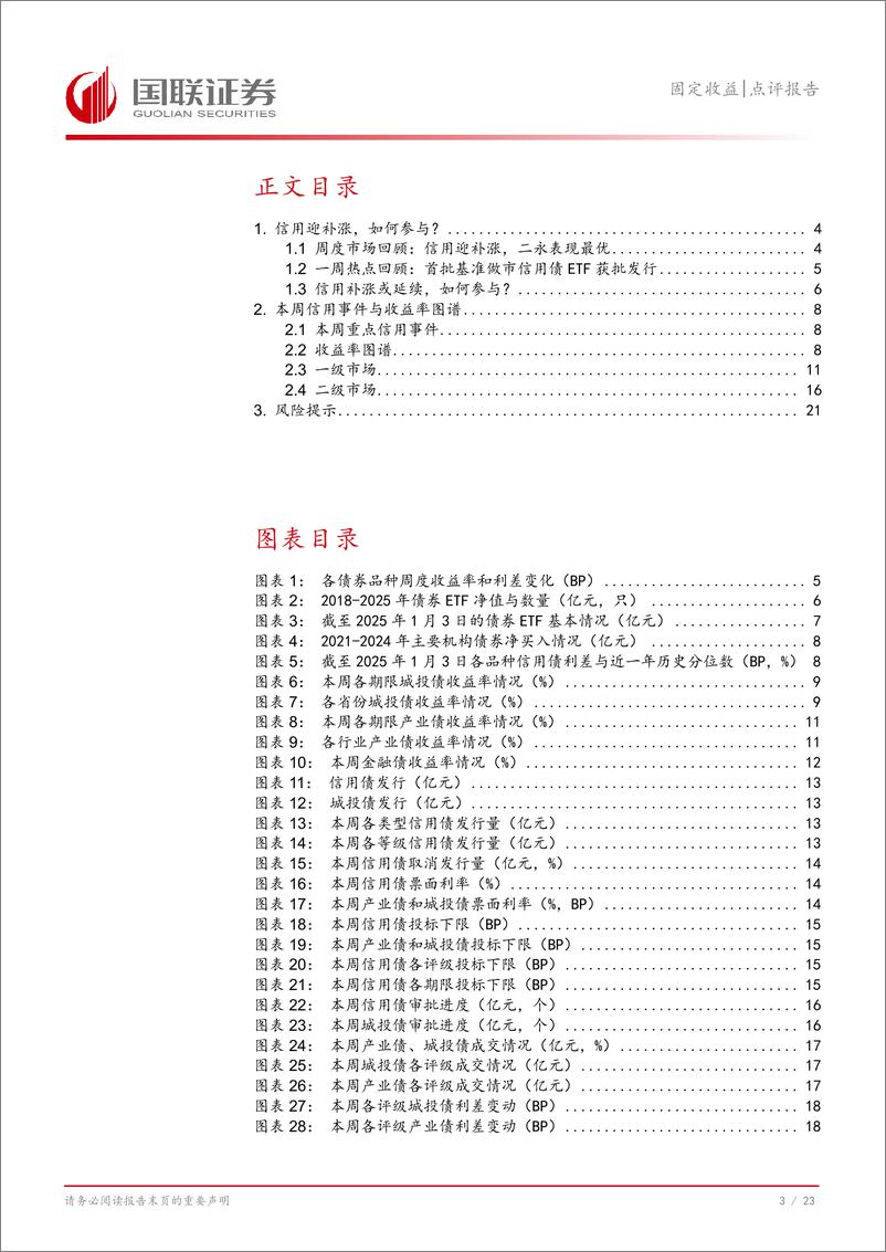 《固定收益点评报告：信用迎补涨，如何参与？-250106-国联证券-24页》 - 第4页预览图