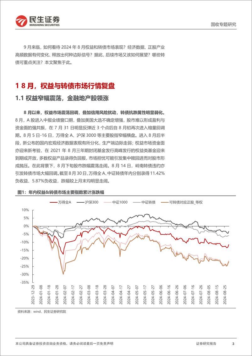 《可转债月度策略：9月，关注绩优低估转债反弹机会-240902-民生证券-28页》 - 第3页预览图